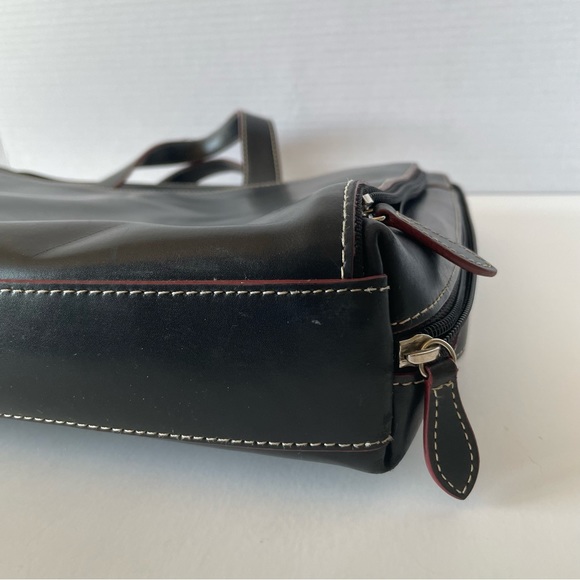 Lodi’s Black Leather Slim Computer Briefcase - Picture 8 of 14